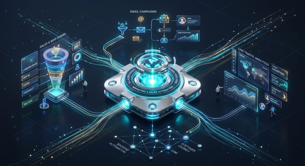 Worldprofit Silver Membership Package Presentation by George Kosch central ai automation hub connecting sales funnels, email campaigns, live